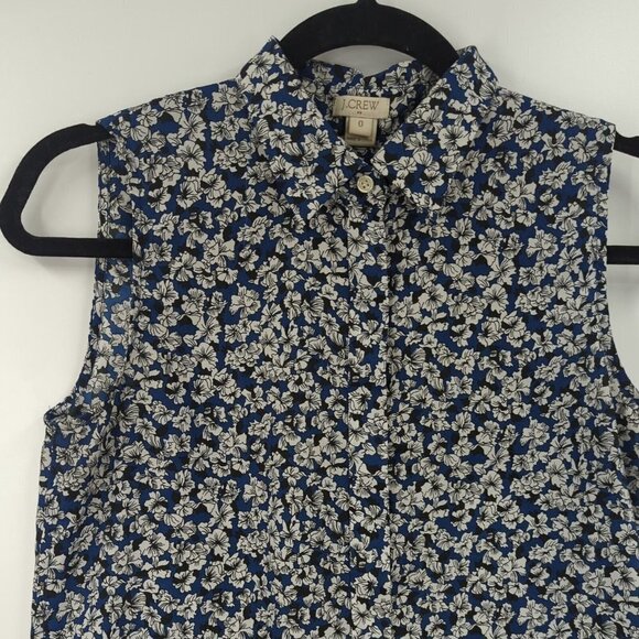J.CREW Factory  Floral Sleeveless Button Down Shirt - Picture 2 of 6